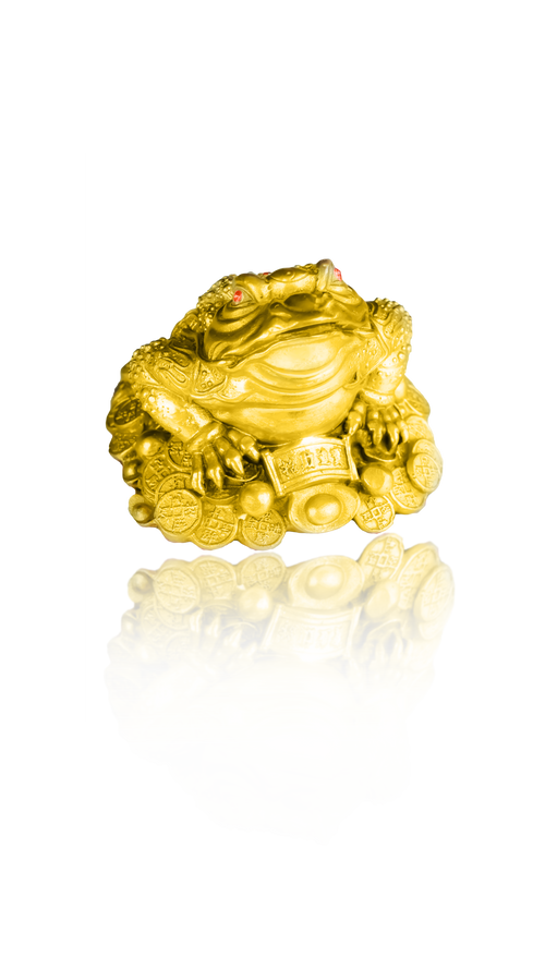 5-inch copper fortune toad