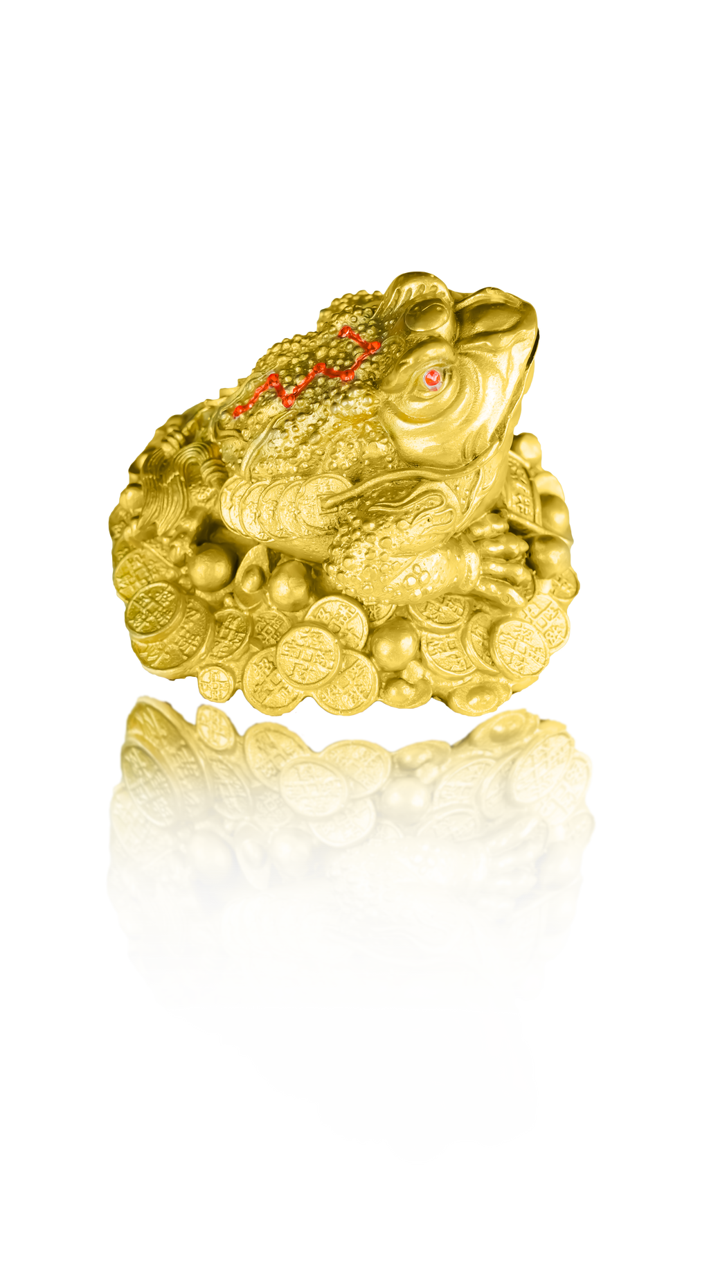5-inch copper fortune toad