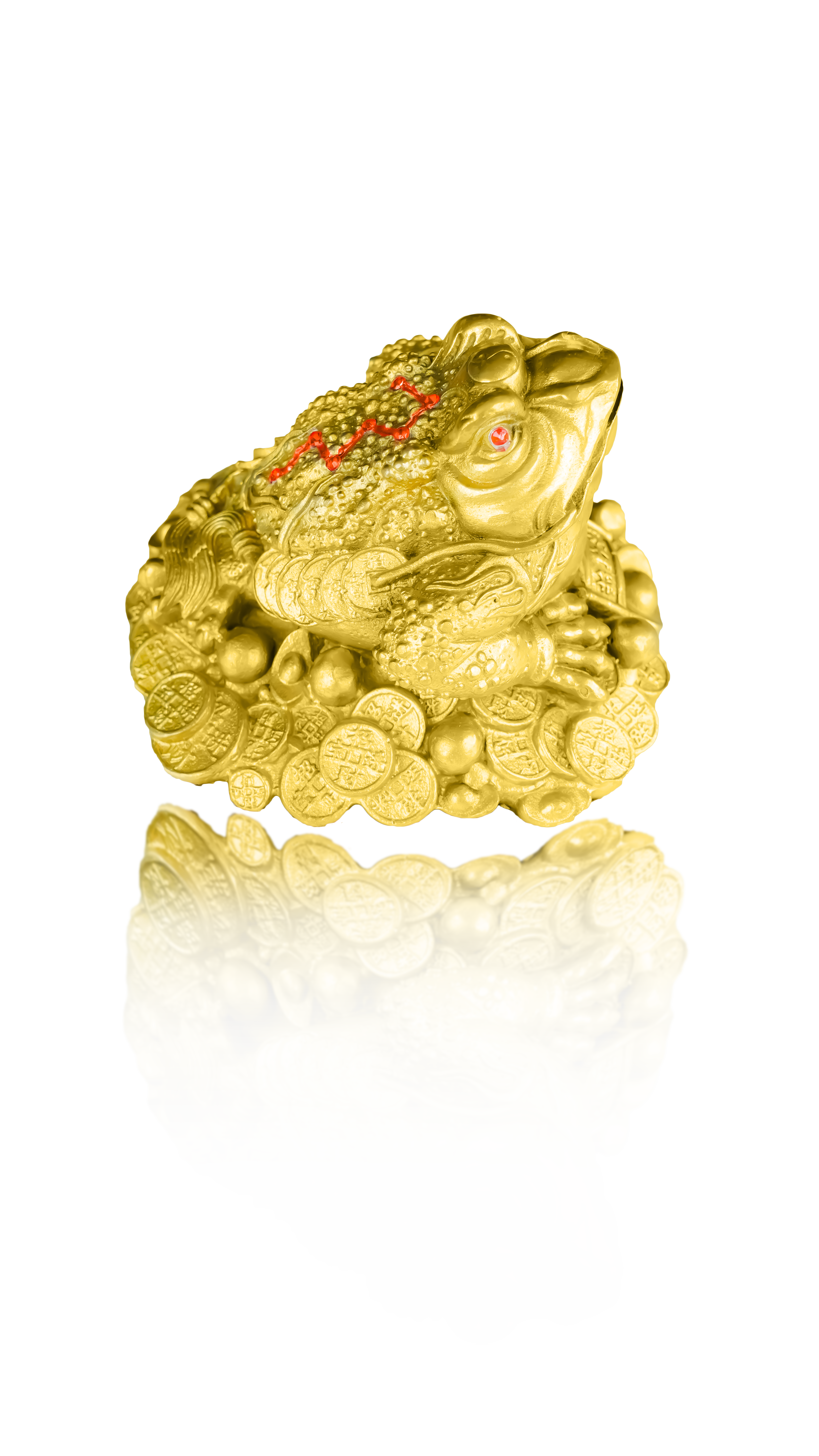 5-inch copper fortune toad