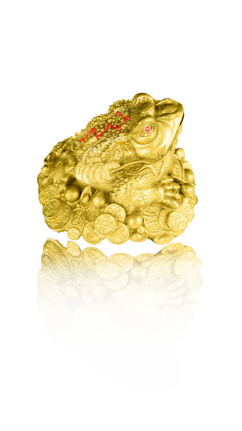 5-inch copper fortune toad