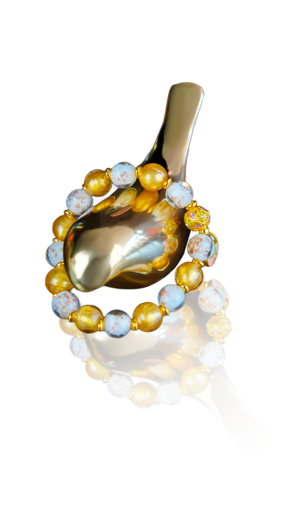 Yellow Gold-Leaf Glazed Glass