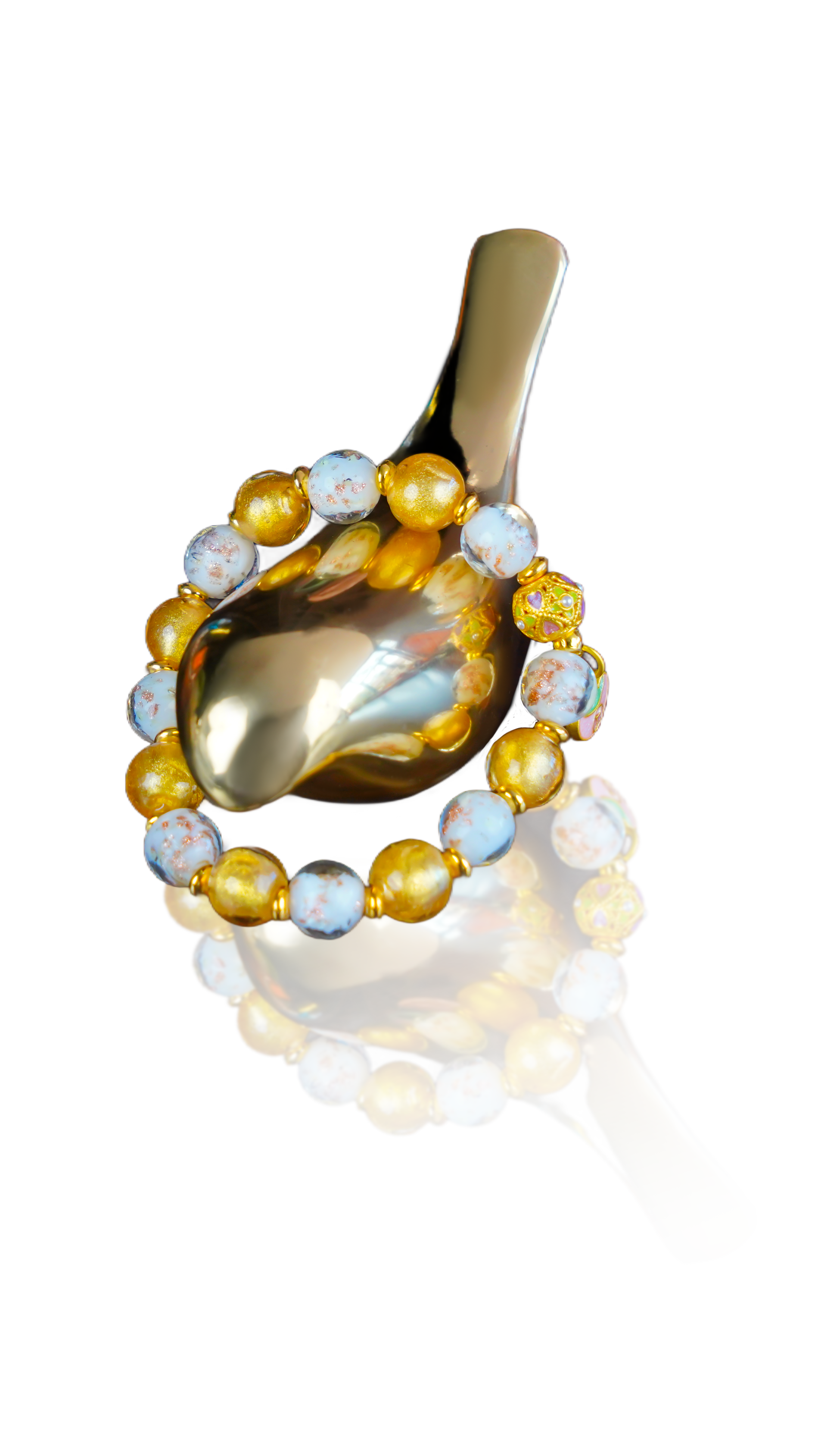 Yellow Gold-Leaf Glazed Glass