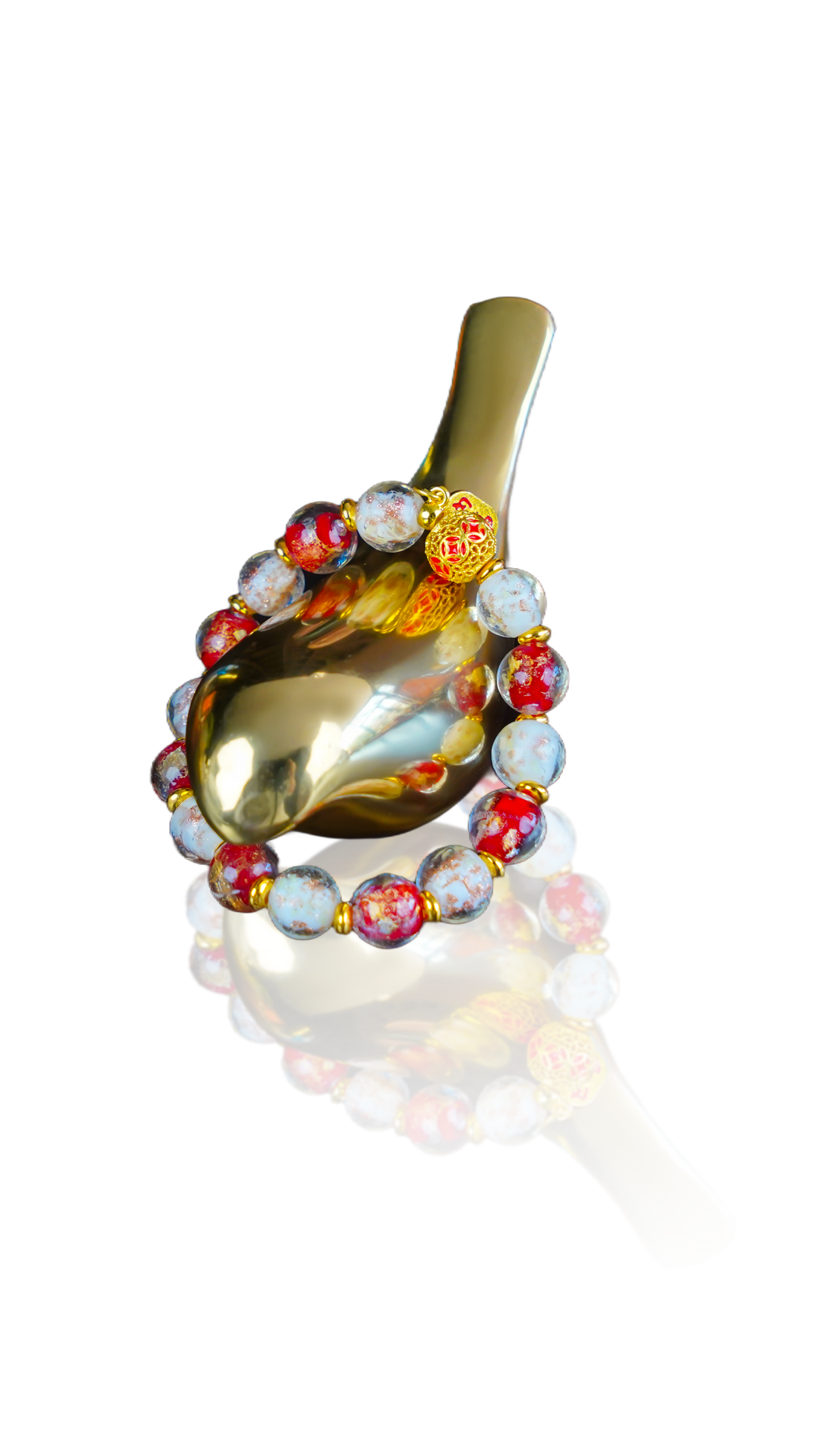 Fortune Gold-Glass · Ultimate Blessings Guardian Glass Bead Bracelet
