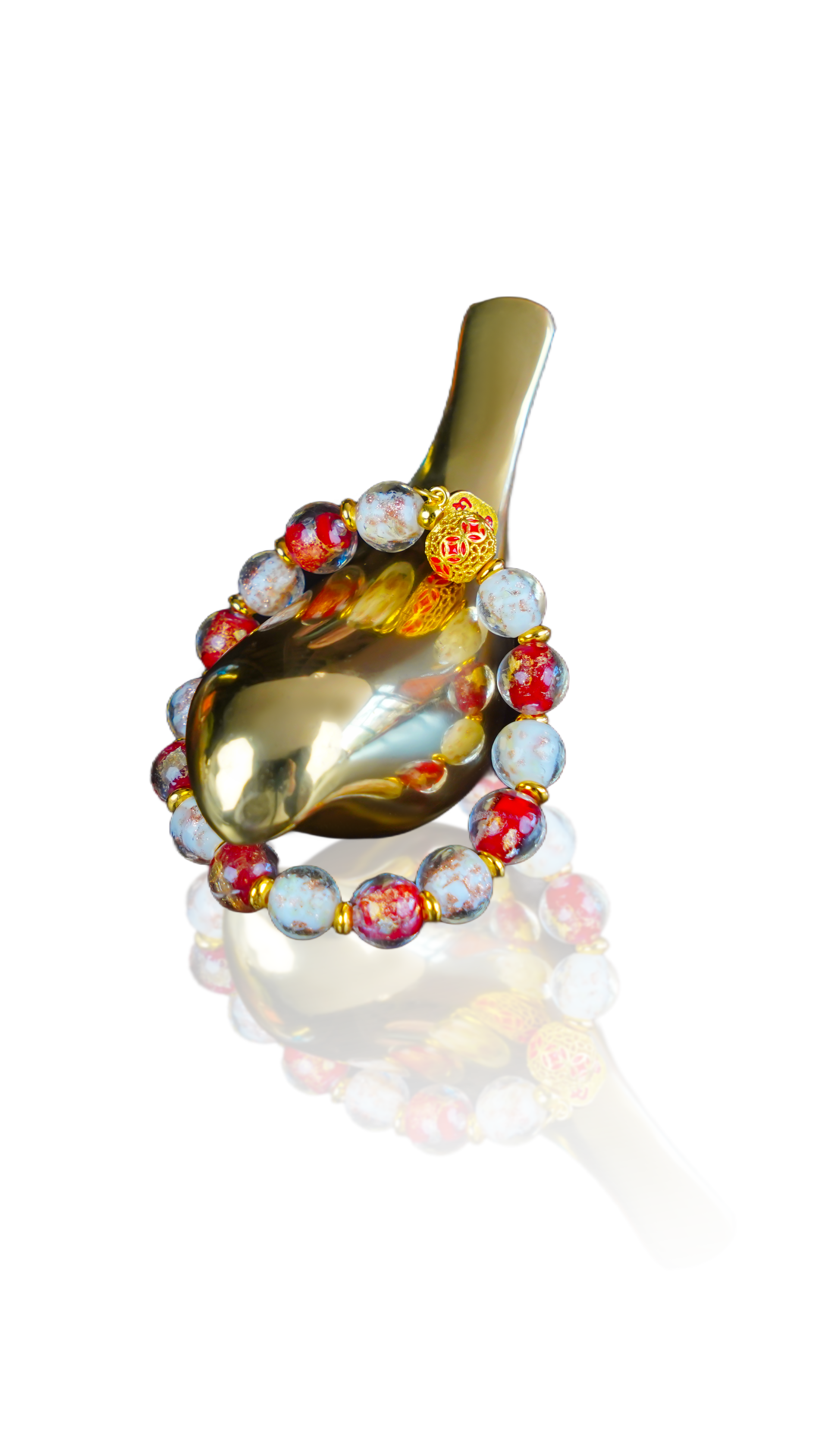 Fortune Gold-Glass · Ultimate Blessings Guardian Glass Bead Bracelet