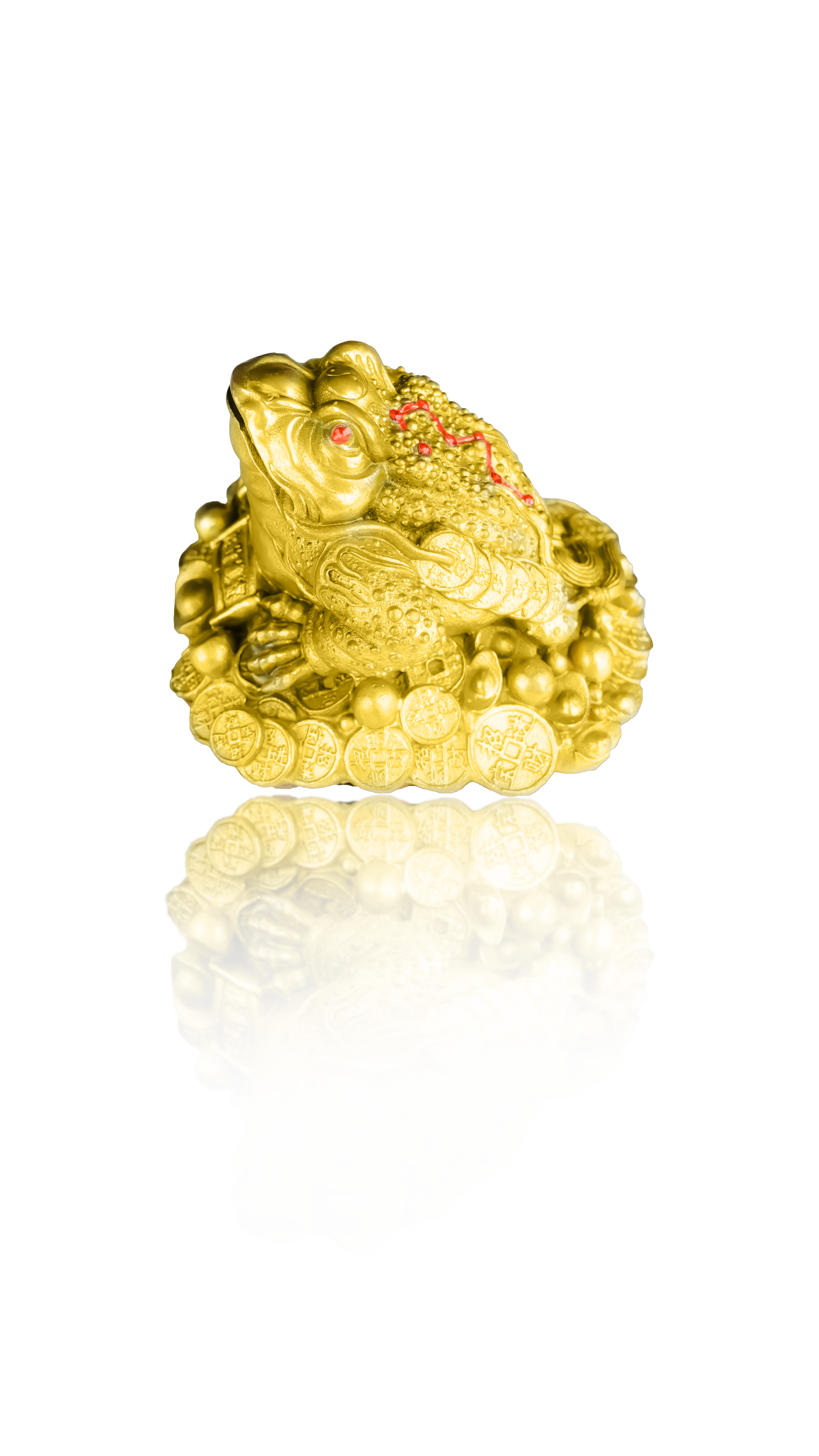 5-inch copper fortune toad
