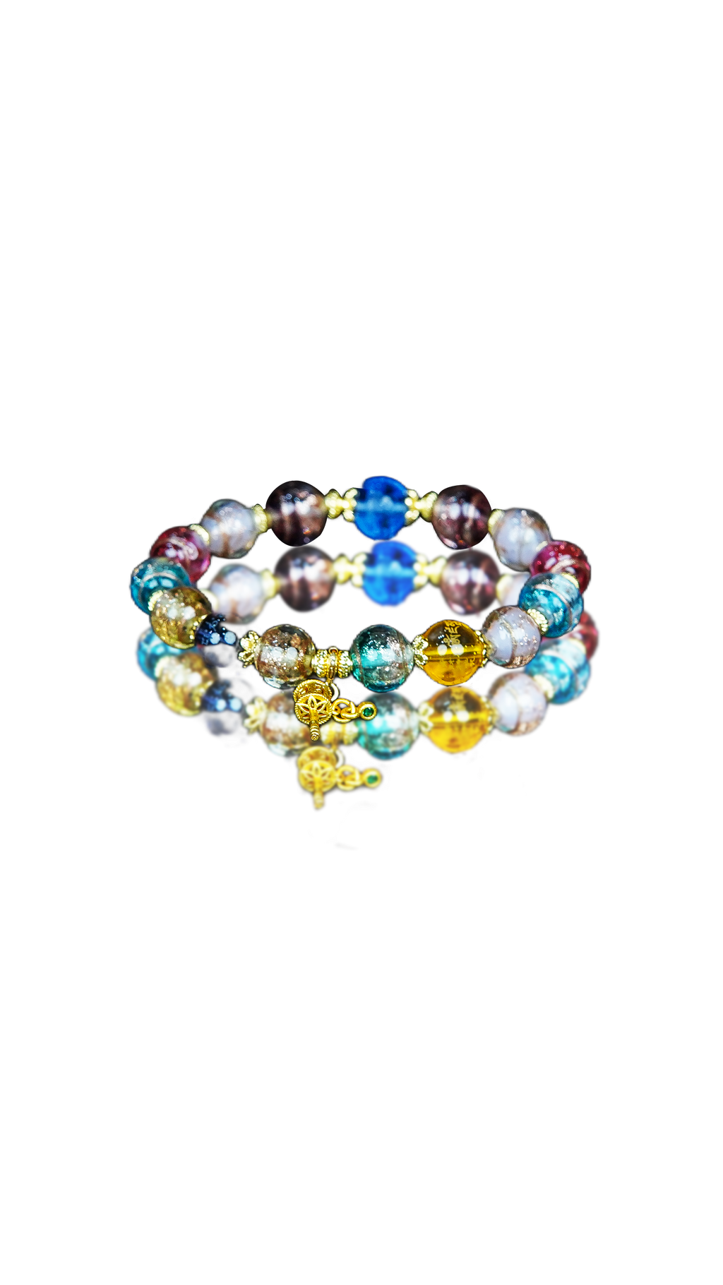 Incense Ash Blessing Duobao Crystal Energy Bracelet