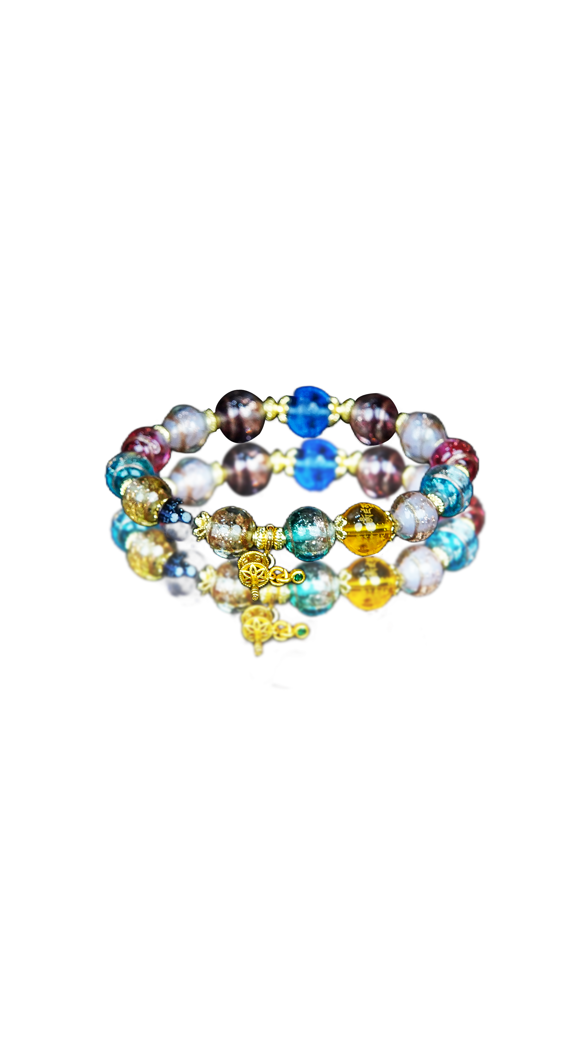 Incense Ash Blessing Duobao Crystal Energy Bracelet
