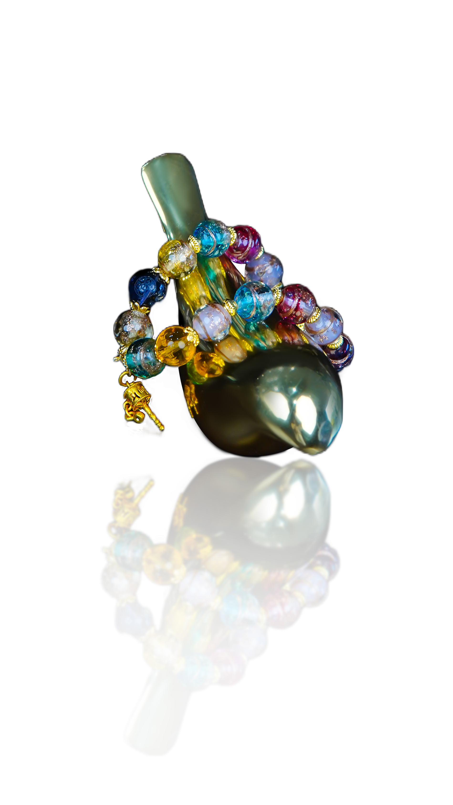 Incense Ash Blessing Duobao Crystal Energy Bracelet