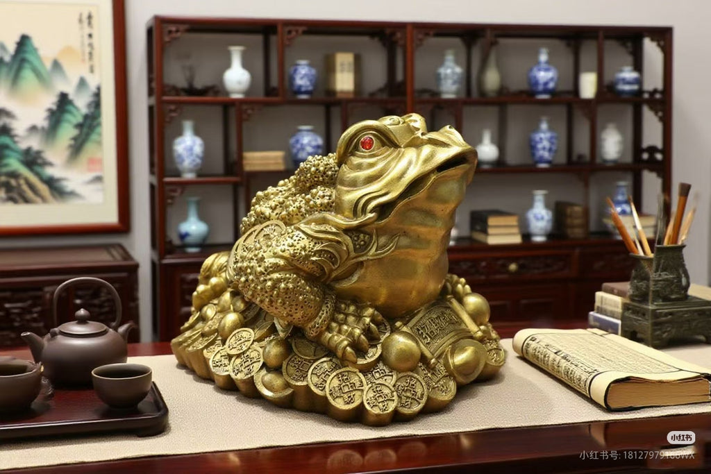 5-inch copper fortune toad